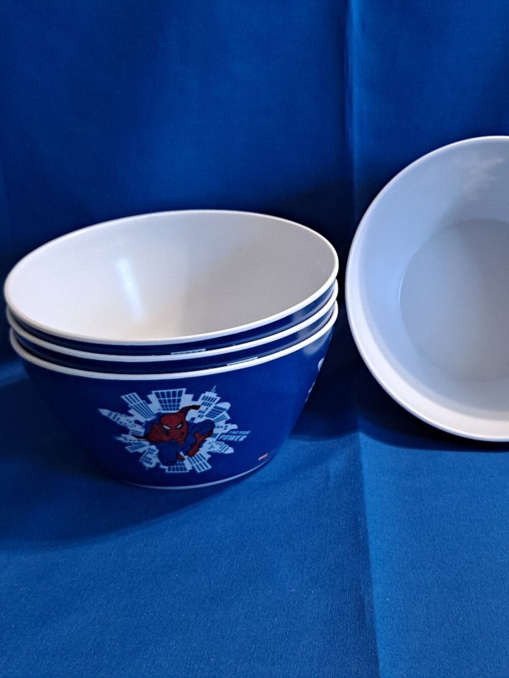Set 4 Marvel SPIDERMAN Kids Cereal BOWLS Melamine Spider Man